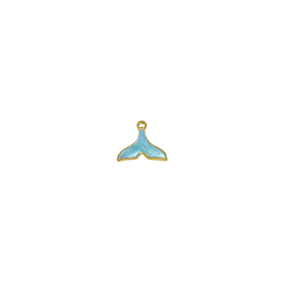 Enamel Mermaid Tail Gold Charm