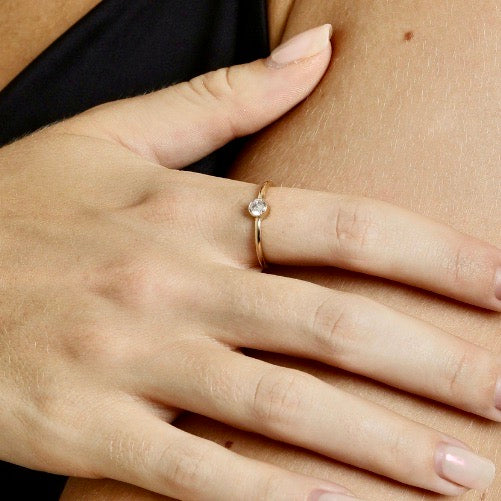 Kiera | 14K Gold filled Cz Solitaire Ring