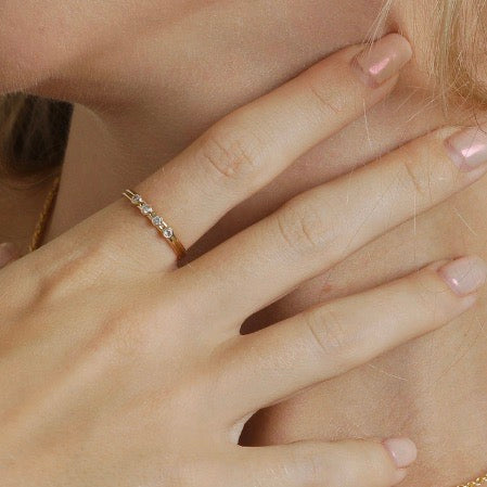 Ember | 14K Gold filled Four Cz Ring