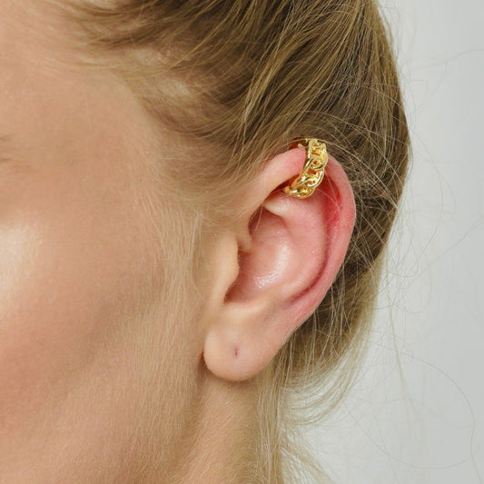 Nora | 14K Gold Plated Chain Link Cuff Earring