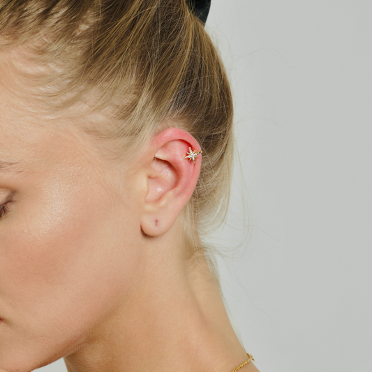Scarlett | 14K Gold filled Pave Star Cuff Earring