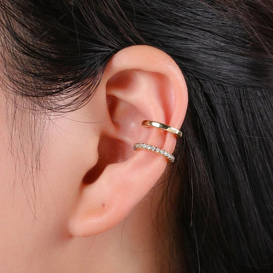 Beatrix | 14K Gold filled Pave Double Cuff Earrings