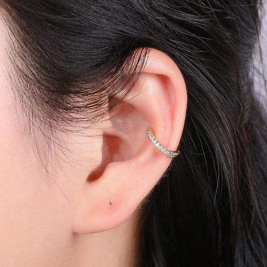 Elsa | 14K Gold filled Pave Cuff Earrings