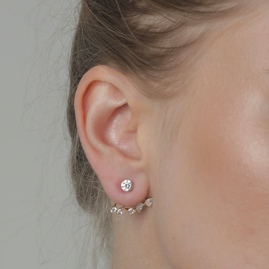 Camila | 14K Gold filled Cluster CZ Earring Jacket