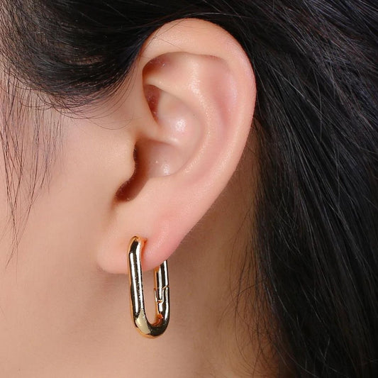 Laura | 14K Gold filled U Shape Hoop Earrings