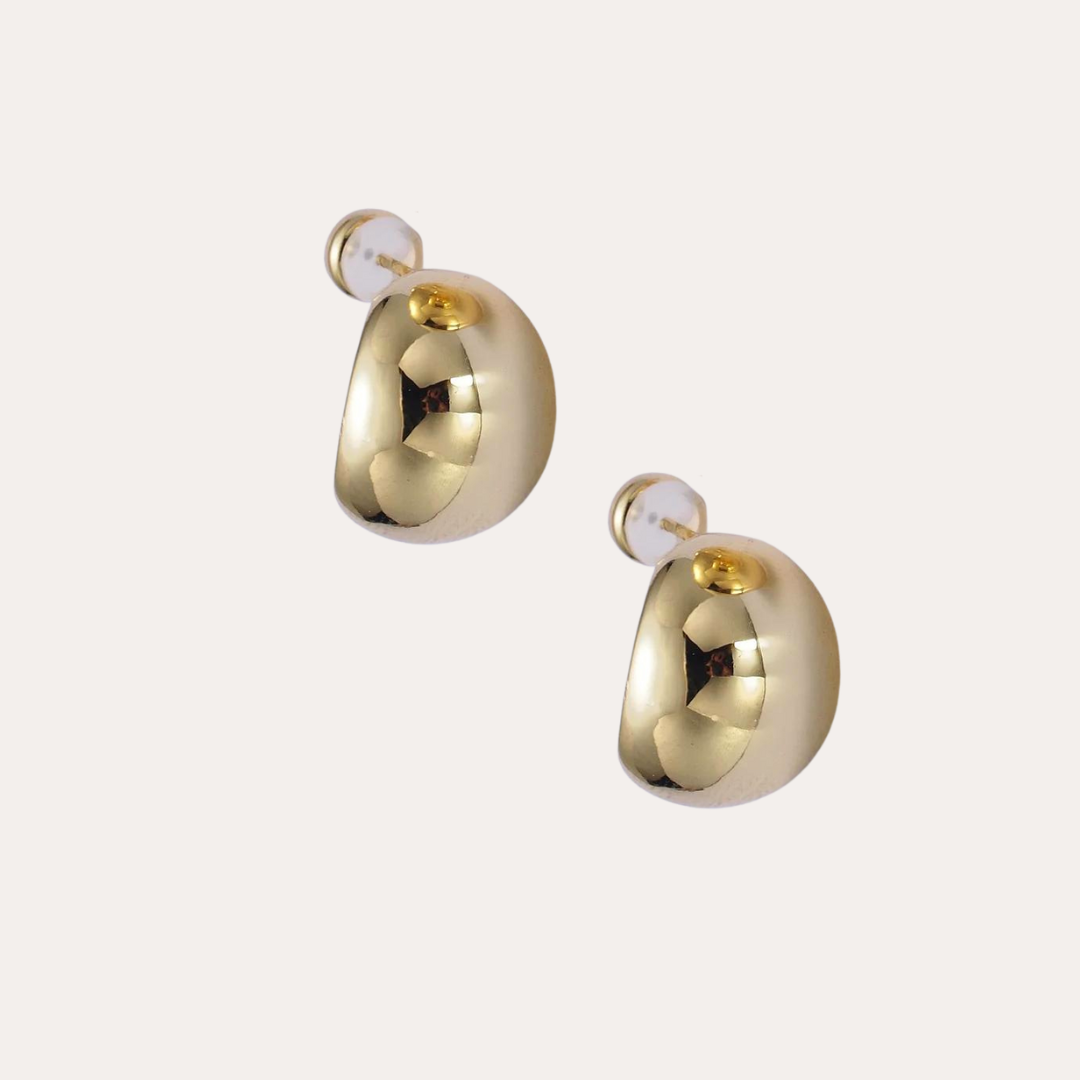 Mildred | 14K Gold filled Stud Dome Earrings – Nodory