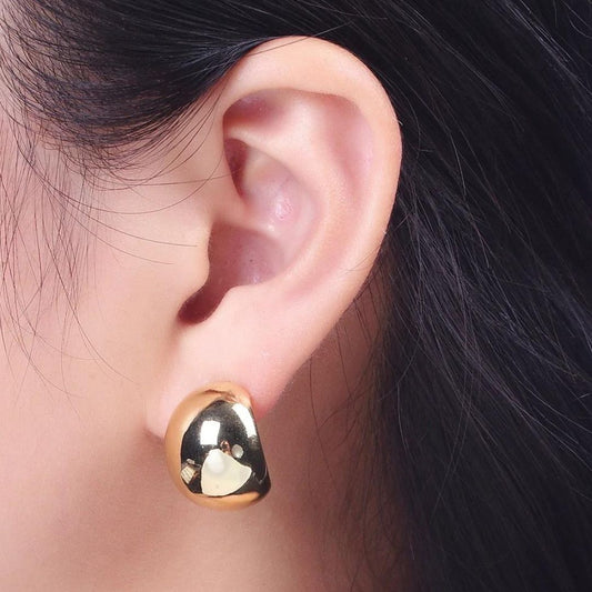 Mildred | 14K Gold filled Stud Dome Earrings