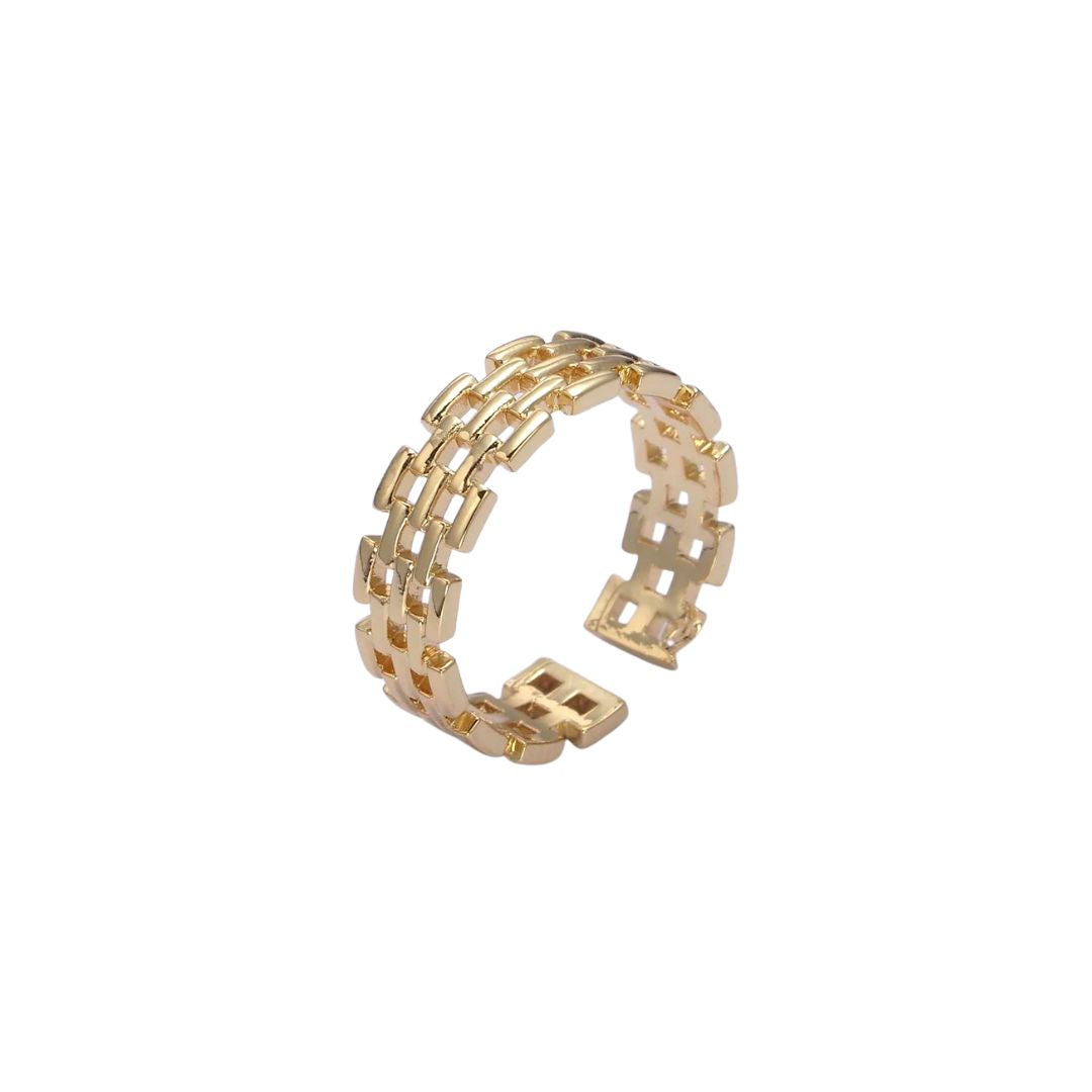 Ruth | 14K Gold filled Panther Link Band Ring