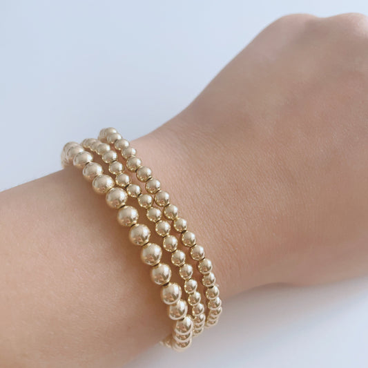 Amy | 14K Gold filled 4mm Bead Bracelet