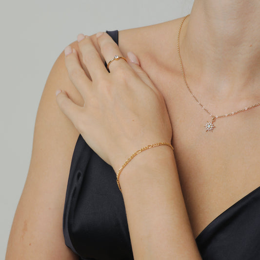 Chloe | 14K Gold filled Figaro Bracelet