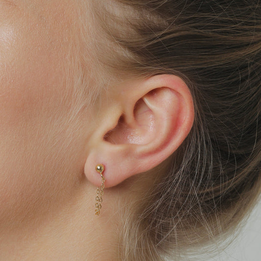 Charlie | 14K Gold filled Chain Huggies Earrings
