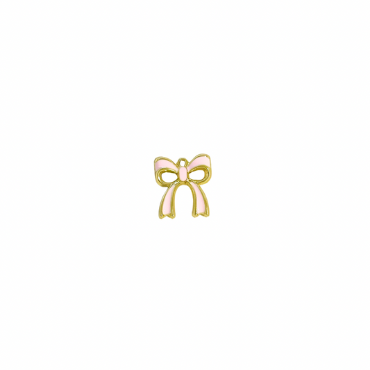Pink Enamel Bow Charm
