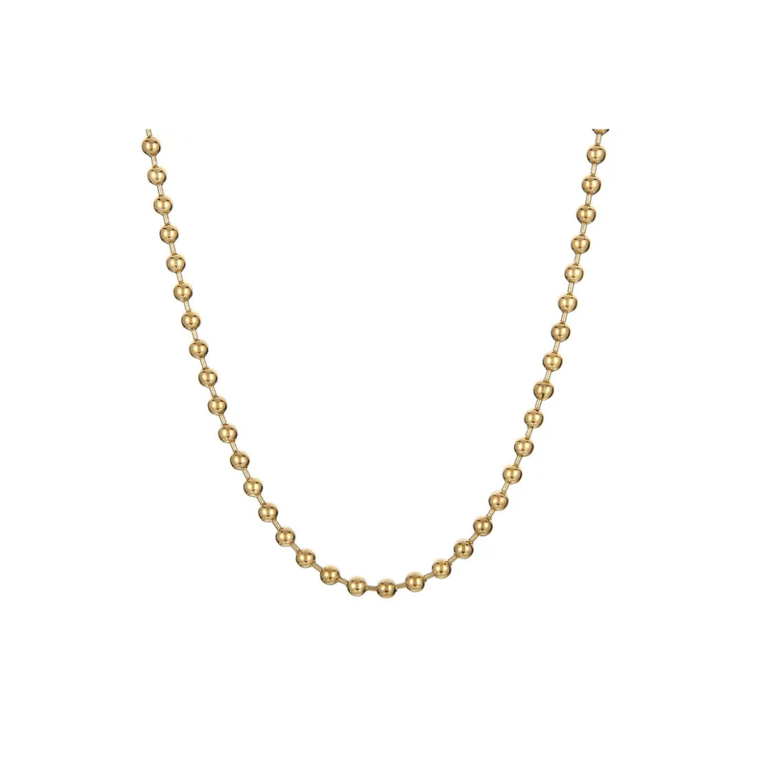 18K Gold Plated Stainless Steel Bead Chain - CHARM BAR