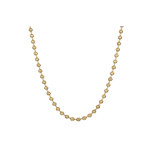 18K Gold Plated Stainless Steel Bead Chain - CHARM BAR