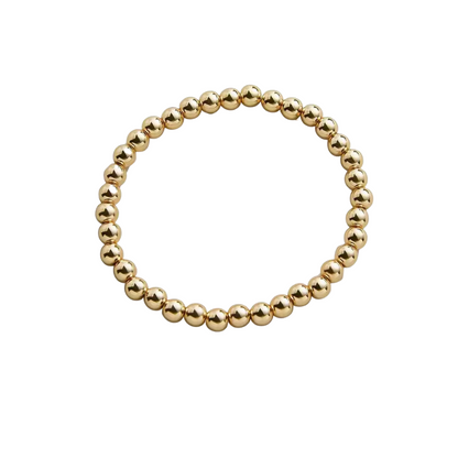 Amy | 14K Gold filled 5mm Bead Bracelet