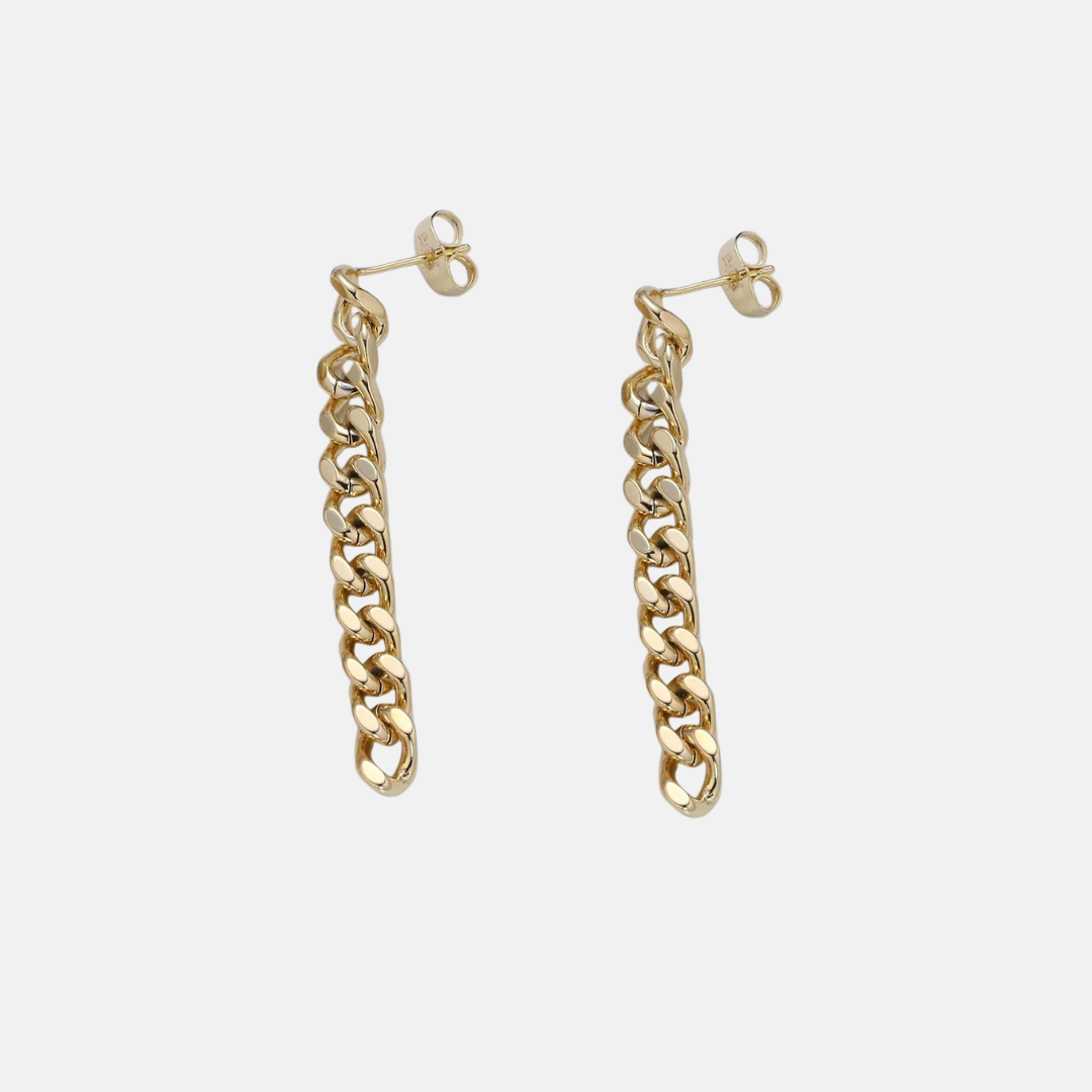 Audrey | 14K Gold filled Cuban Link Stud Earrings