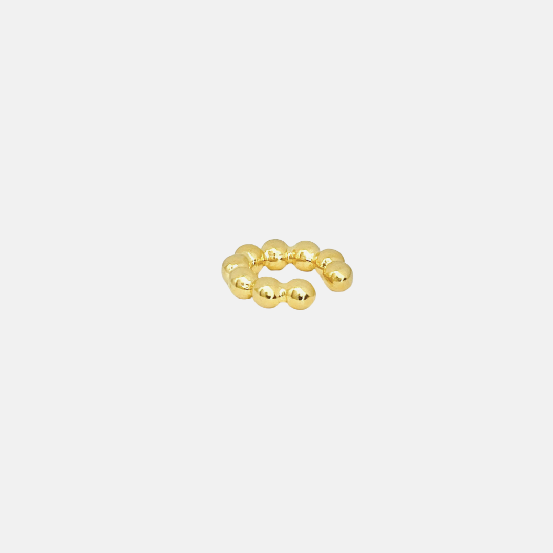 Betty | 14K Gold Plated Beaded Cuff Earrings