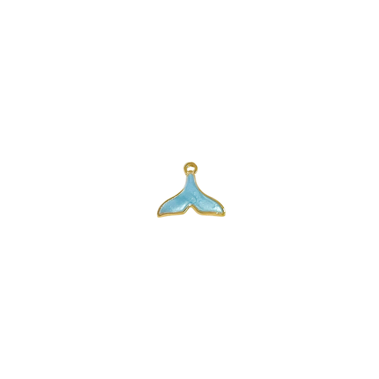 Enamel Mermaid Tail Gold Charm