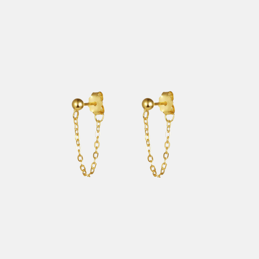 Charlie | 14K Gold filled Chain Huggies Earrings