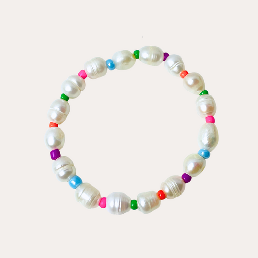 Colorful Pearl Stretch Bracelet
