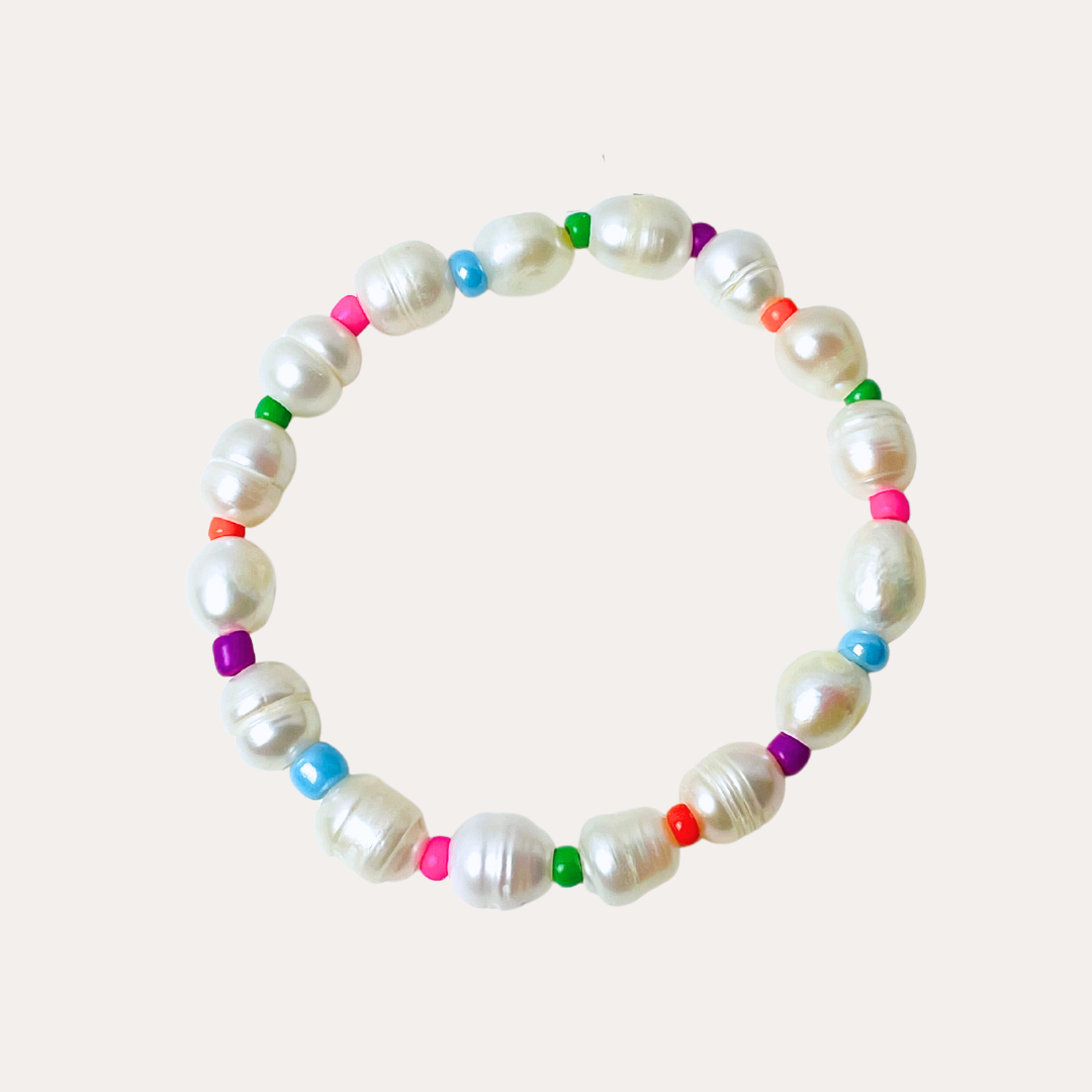 Colorful Pearl Stretch Bracelet