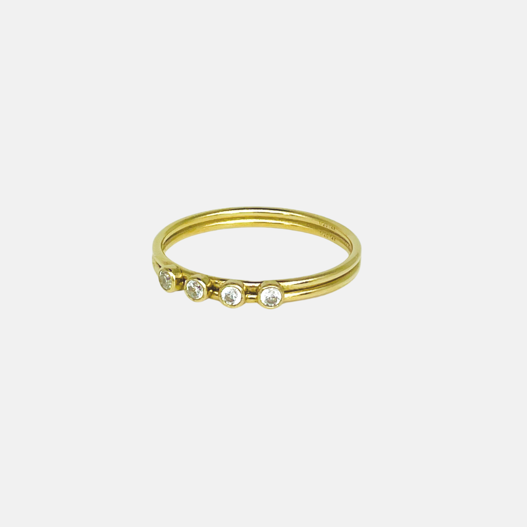 Embery Riddle Ring Ember | 14K Gold filled Four Cz Ring – NODORY