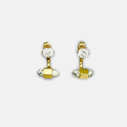 Holly | 14K Gold filled Howlite Spike  Earring Jacket