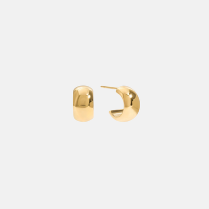 Ava | Mini Chunky Hoop Stud 18K Gold PVD