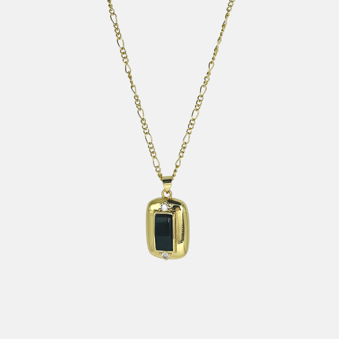 Olive | 14 K Gold filled Onyx Necklace