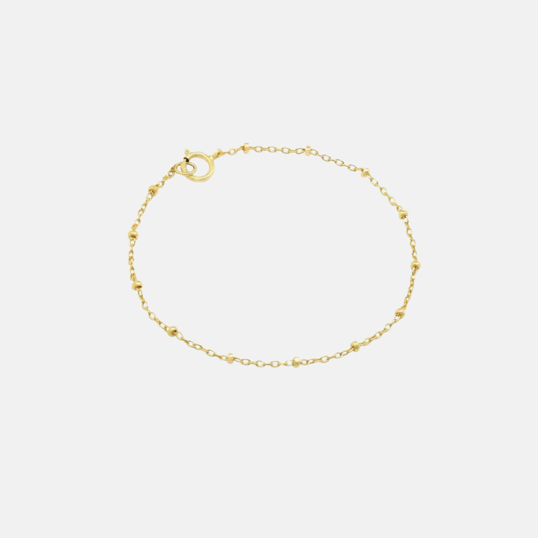 Kelsey | 14k Gold filled Pearl Station Anklet