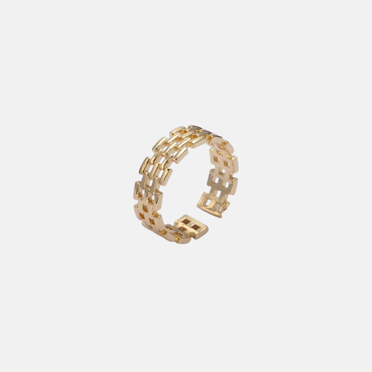 Ruth | 14K Gold filled Panther Link Band Ring