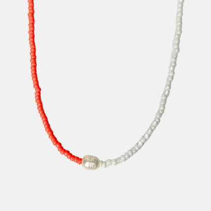 Solo Pearl Beaded Necklace - Pink