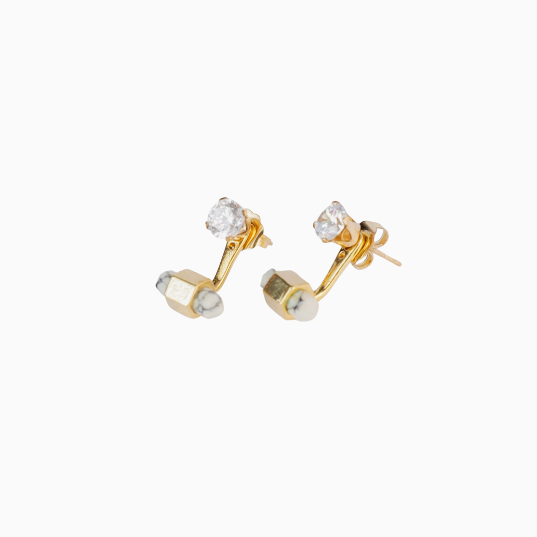 Gems One Martini Diamond Stud Earrings In 14K White Gold (1/2 Ct. Tw.) I1 -  G/H 151727 diamondstud - Sami Fine Jewelry