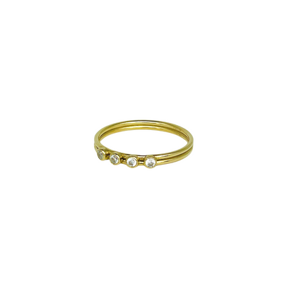 Ember | 14K Gold filled Four Cz Ring