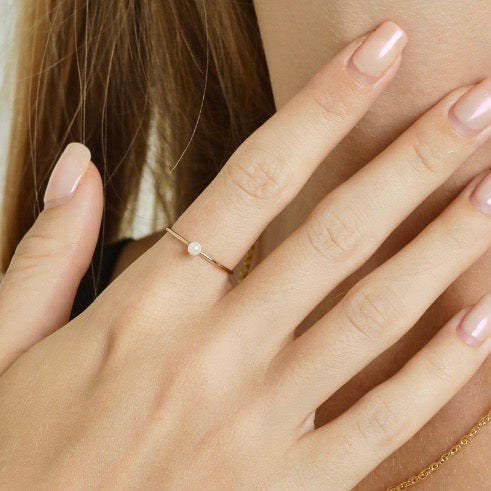 Kelsey | 14K Gold filled Pearl Ring
