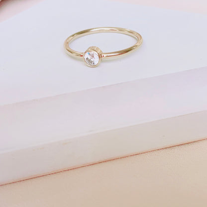 Kiera | 14K Gold filled Cz Solitaire Ring