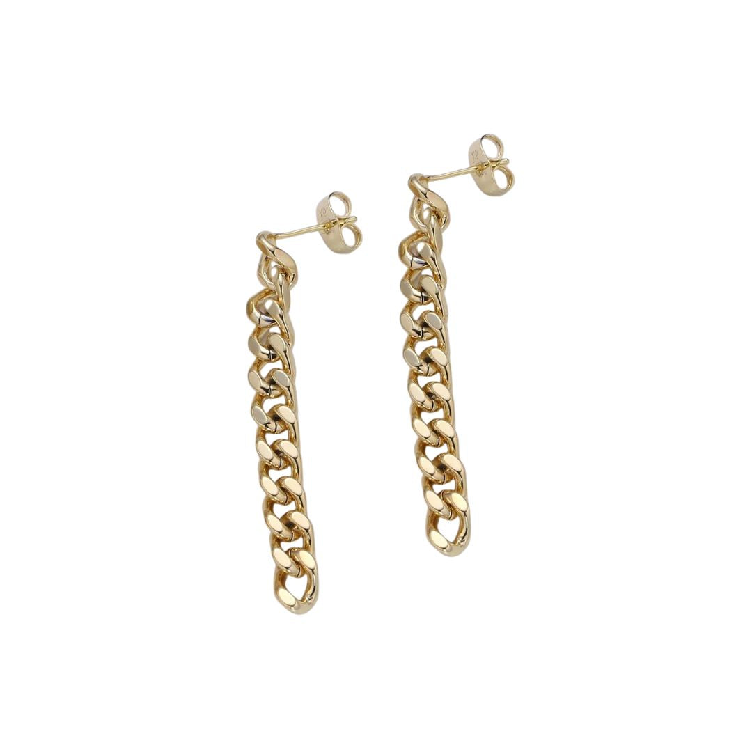 Audrey | 14K Gold filled Cuban Link Stud Earrings