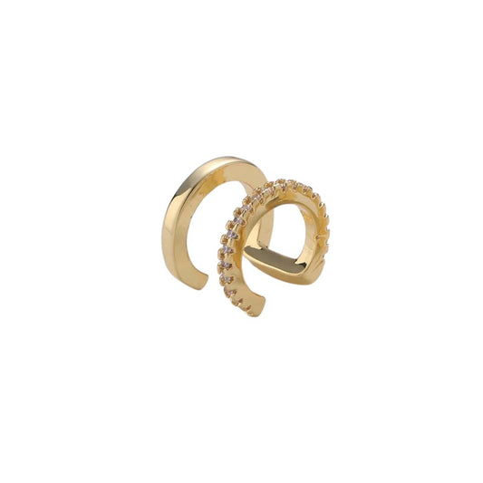 Beatrix | 14K Gold filled Pave Double Cuff Earrings