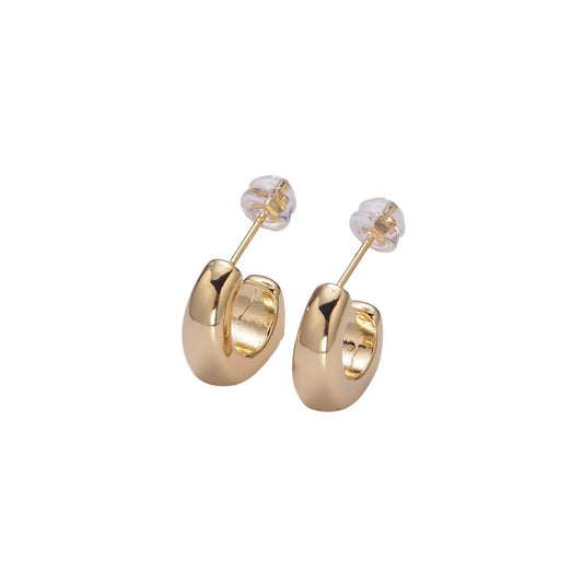 Briella | 14K Gold filled Bold Stud Hoop Earrings