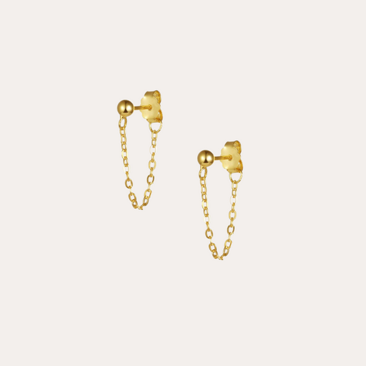 Charlie | 14K Gold filled Chain Huggies Earrings