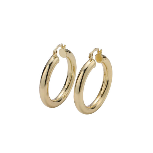 Gina | 14K Gold Vermeil 30 mm Hoop Earrings