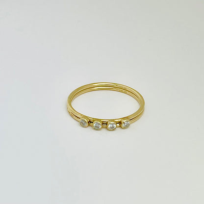 Ember | 14K Gold filled Four Cz Ring