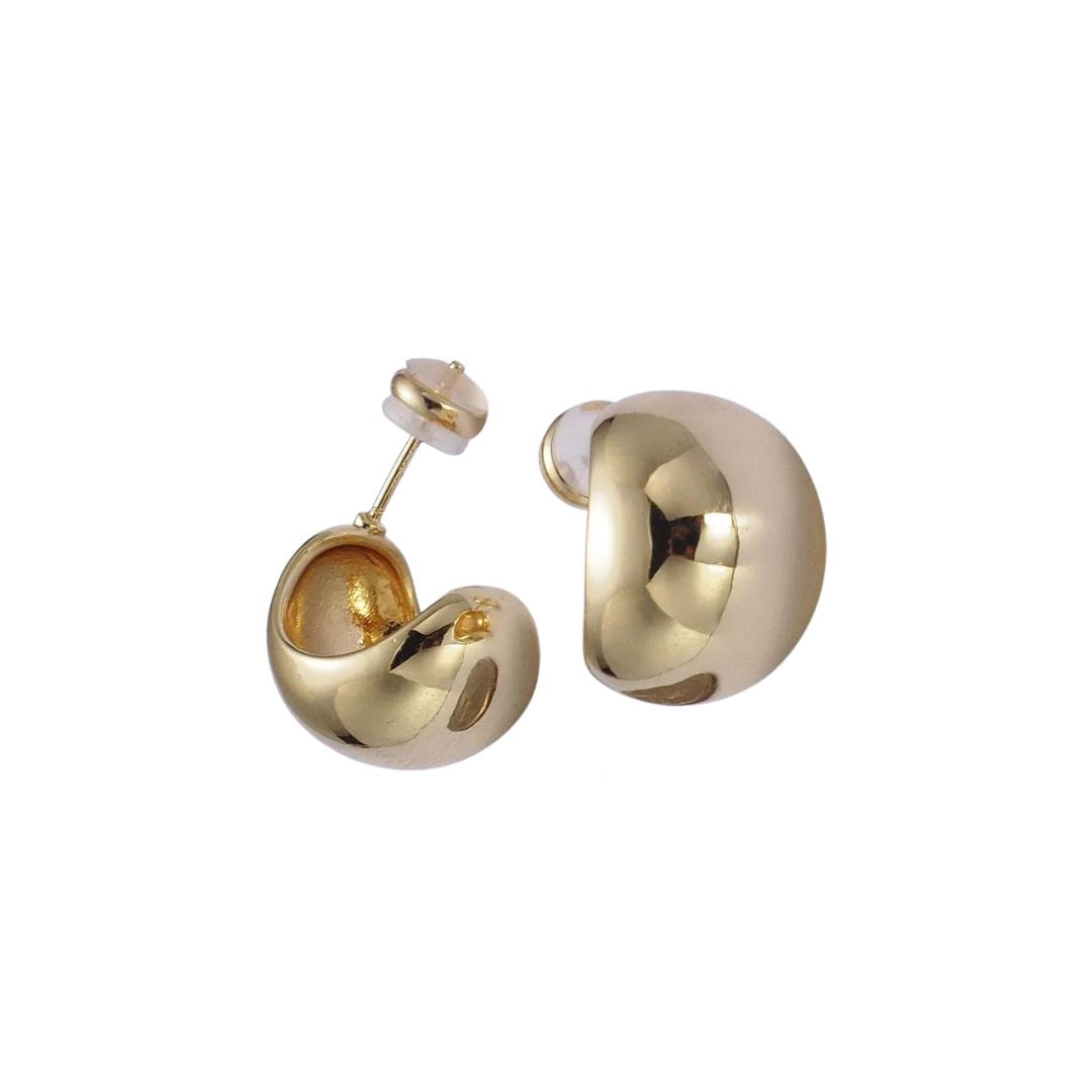 Mildred | 14K Gold filled Stud Dome Earrings – Nodory