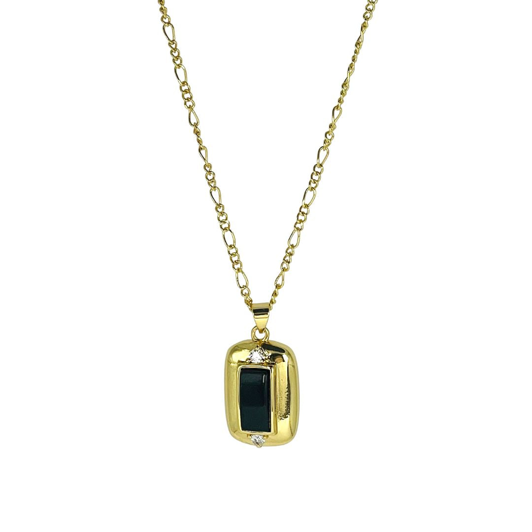 Olive | 14 K Gold filled Onyx Necklace