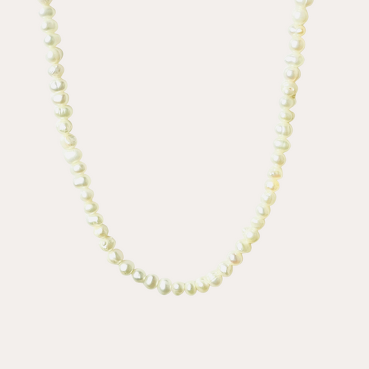 Riley | 14K Gold filled Dainty Pearl Necklace