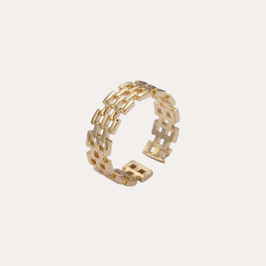 Ruth | 14K Gold filled Panther Link Band Ring