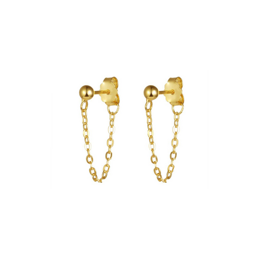 Charlie | 14K Gold filled Chain Huggies Earrings