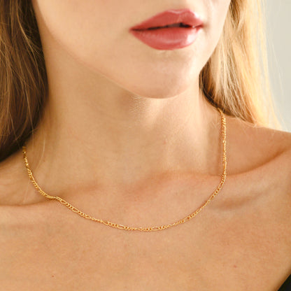 Chloe | 14K Gold filled Figaro Chain Necklace