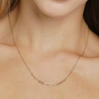 Enola | 14K Gold filled Paperclip Cable Chain Necklace