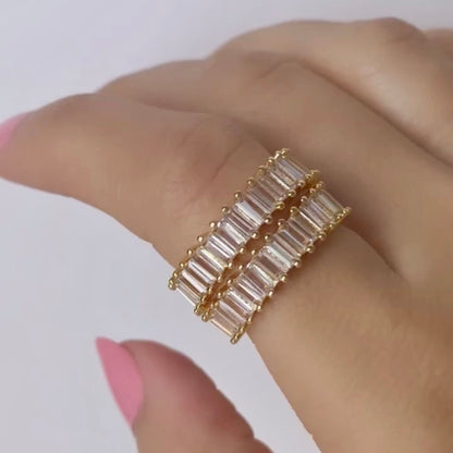 Coco | 14K Gold filled Cz Baguette Band Ring
